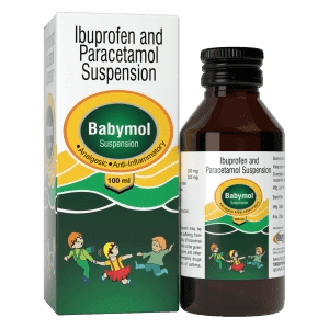 Babymol 100 ml Suspension (Ibuprofen 200 mg, Paracetamol 200 mg)