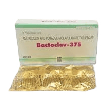 Bactoclav 375 mg Tablets 20s (Amoxicillin 250 mg, Potassium Clavulanate 125 mg)