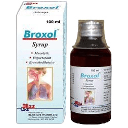 Broxol 100 ml Syrup (Ambroxol Hydrochloride, Guaiphenesin, Menthol,Terbutaline Sulphate)