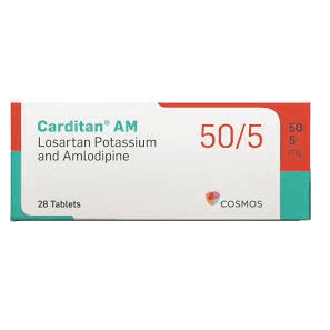 Carditan AM (50/5) Tablets 28s (Losartan/Amlodipine)