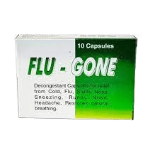 FluGone Capsule 10s (Paracetamol, Pseudoephedrine Hydrochloride, Caffeine Anhydrous, Chlorpheniramine Maleate)