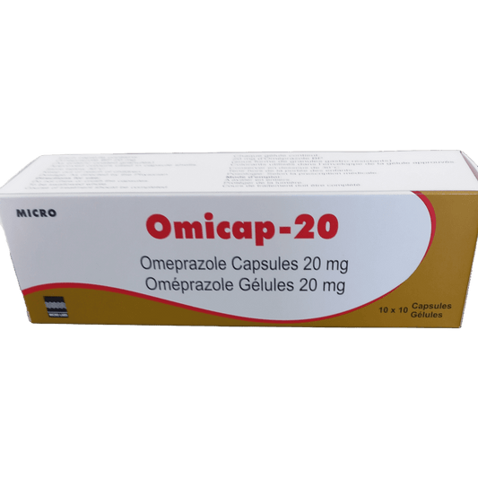 Omicap - 20 Capsules 100s (Omeprazole)